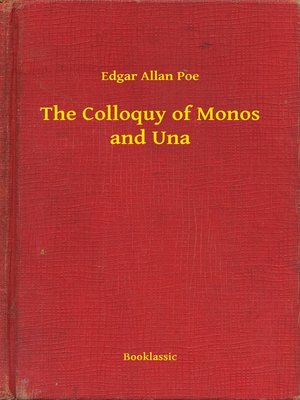 cover image of The Colloquy of Monos and Una